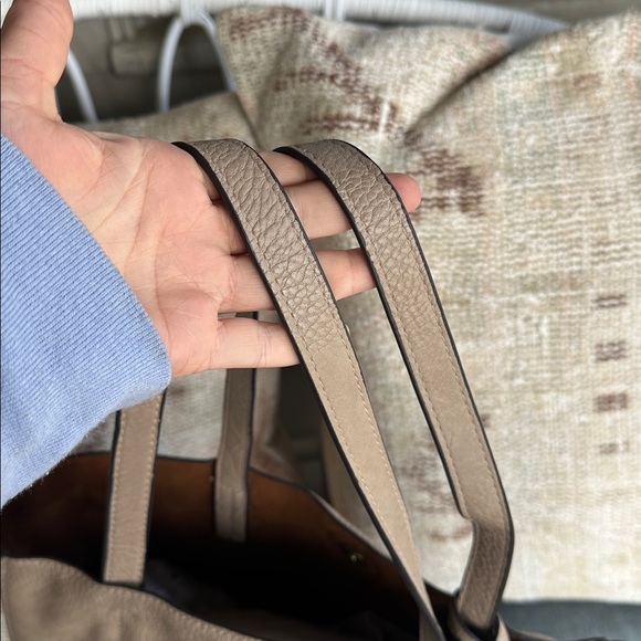 Joy Susan Taupe Tote with Pouch - Picture 5 of 7